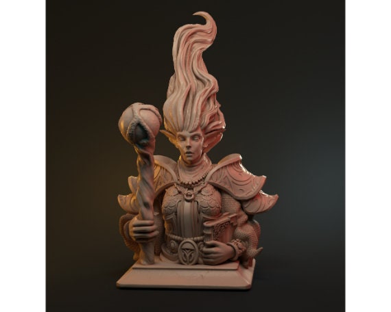 Selestia | Elven Sorceress Bust | 70mm tall | Sisters of the Dawn | Mythreal Games