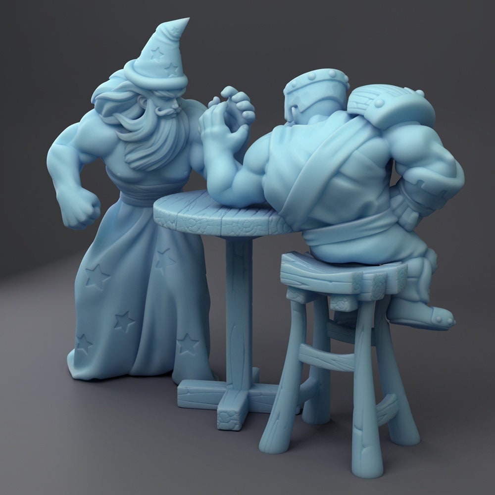 Muscle Wizard Arm Wrestle | Medium | DND | Twin Goddess Miniatures