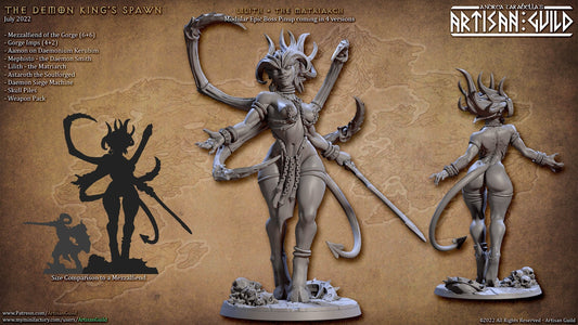 Lilit the Matriarach | Succubus | 50mm Base | 32mm Scale | The Demon King Spawn | Artisan Guild
