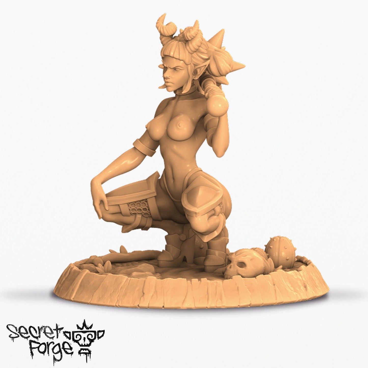 Moxie | NSFW Options | Squatting Burlesque | 32mm or 75mm Scale | DND | Twin Goddess Miniatures