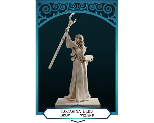 Lucasina | Drow Wizard | Medium | DND is a Woman | The Printing Goes Ever On