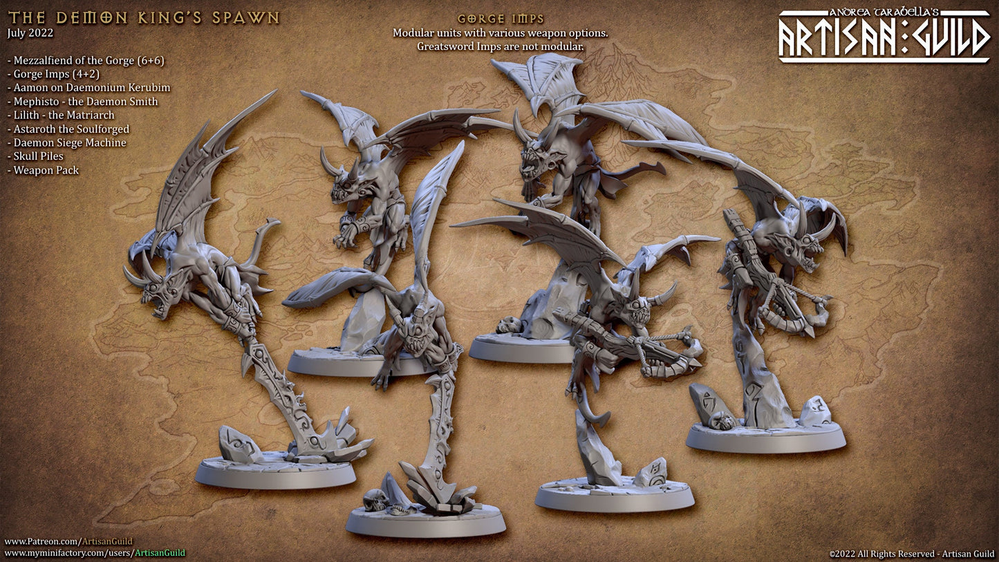 Gorge Imps | Medium | 32mm Scale | The Demon King Spawn | Artisan Guild