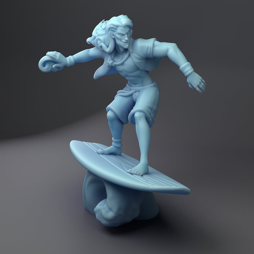 Surfer Esteban | Water Wizard | Medium | Beach Week | Twin Goddess Miniatures