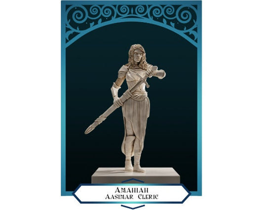 Amahiah | Aasimar Cleric | Medium | DND is a Woman | The Printing Goes Ever On