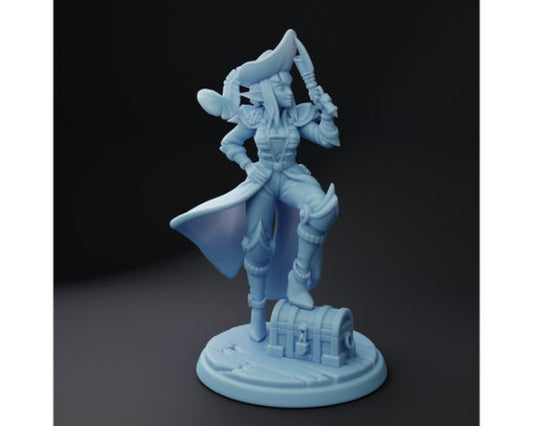 Space Pirate Starlina | Medium | Spelljammer | Twin Goddess Miniatures