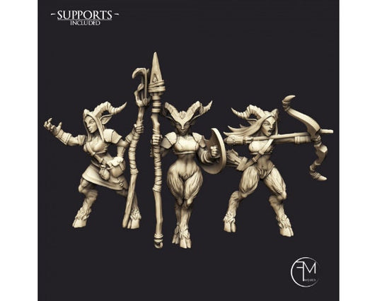 Satyr Warriors | 32mm Scale | Medium | Amazons! | Francesca Musumeci
