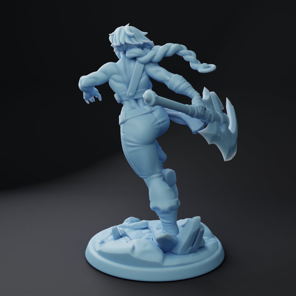 Millie the Merc | Barbarian | Medium | Twin Goddess Miniatures