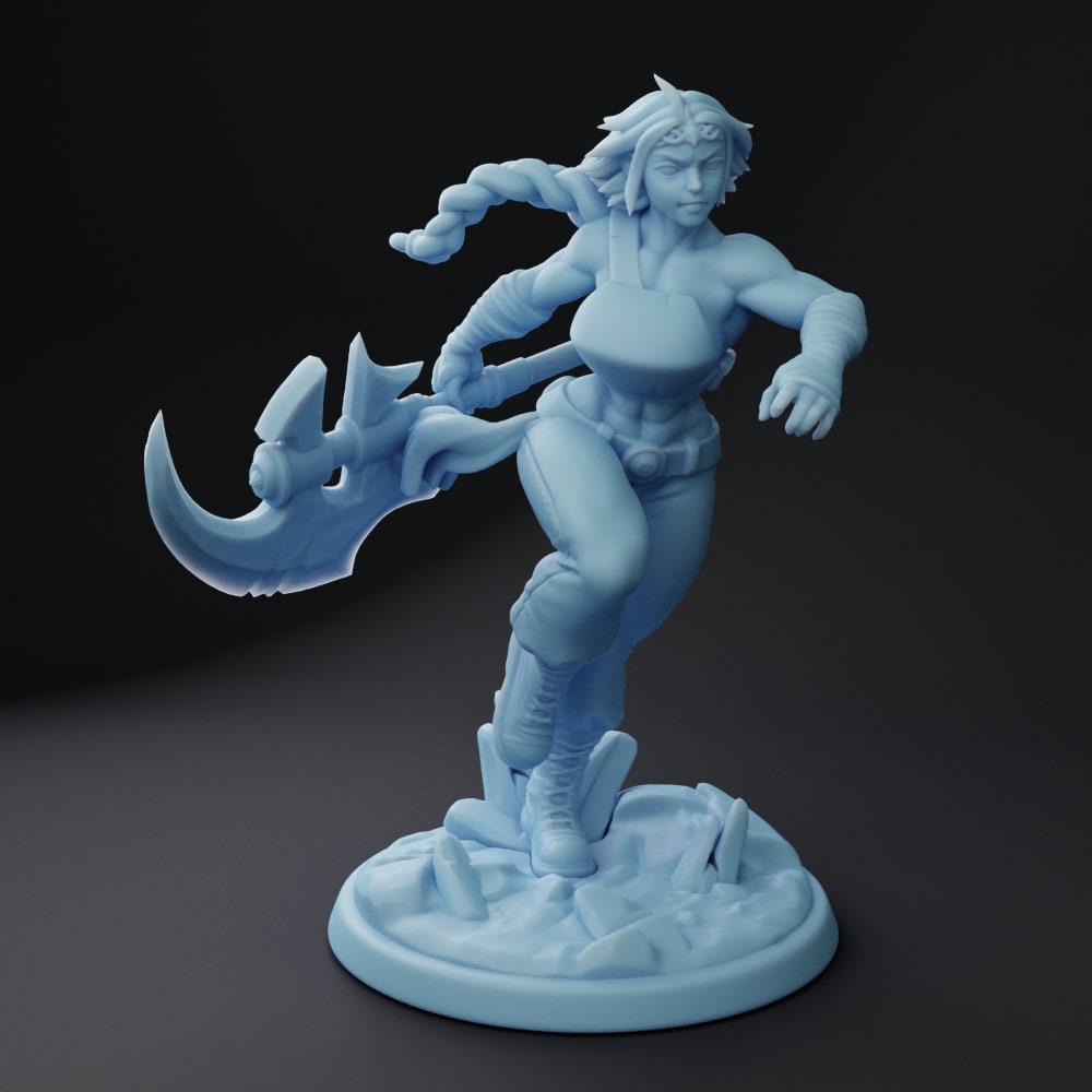 Millie the Merc | Barbarian | Medium | Twin Goddess Miniatures