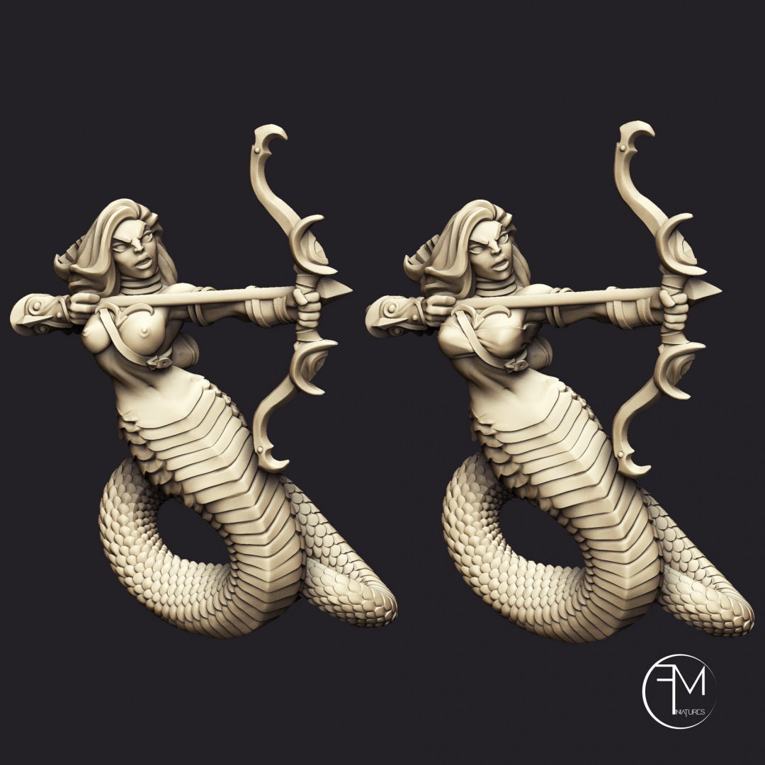 Snakewoman Archers | 32mm Scale | Medium | Amazons! | Francesca Musumeci