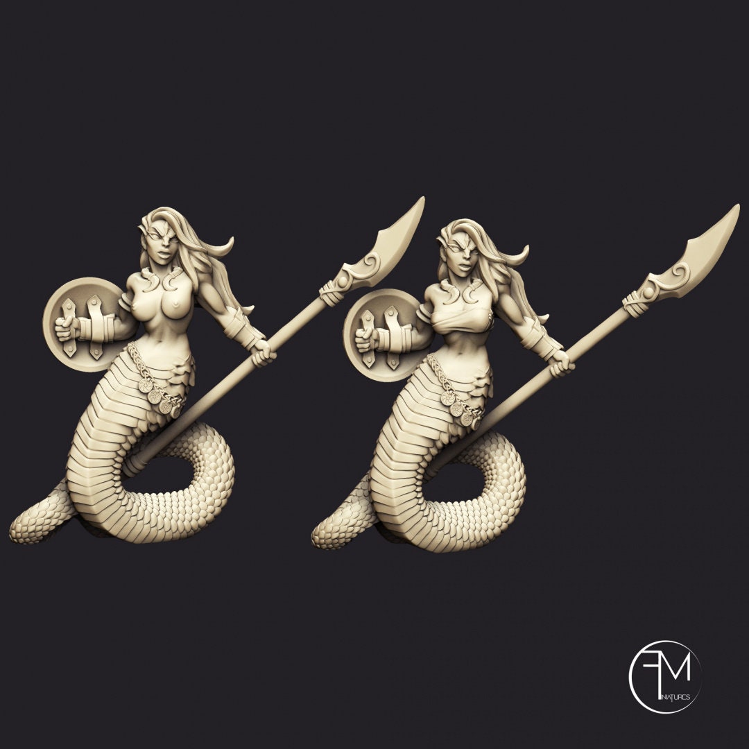 Snakewoman Guards | 32mm Scale | Medium | Amazons! | Francesca Musumeci
