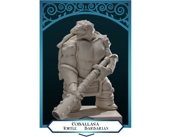 Tortle Barbarian | Coballasa | Medium | DND is a Woman | The Printing Goes Ever On