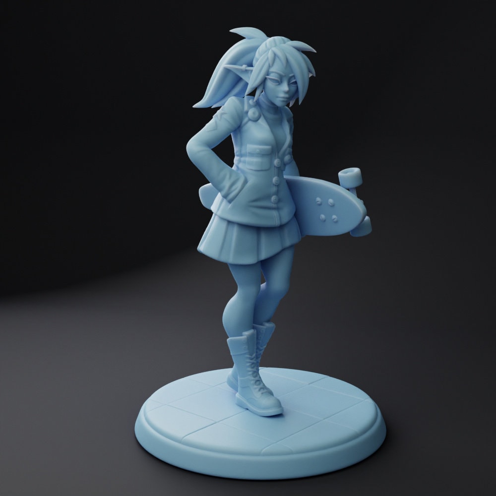 Barb the Skater Elf | Medium | DND | Twin Goddess Miniatures