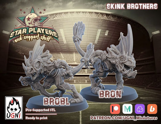 Brobl and Bron | Lizard Star Players | Fantasy Football | Ugni