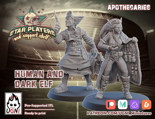 Human and Dark Elf Apothecaries | Fantasy Football | Ugni