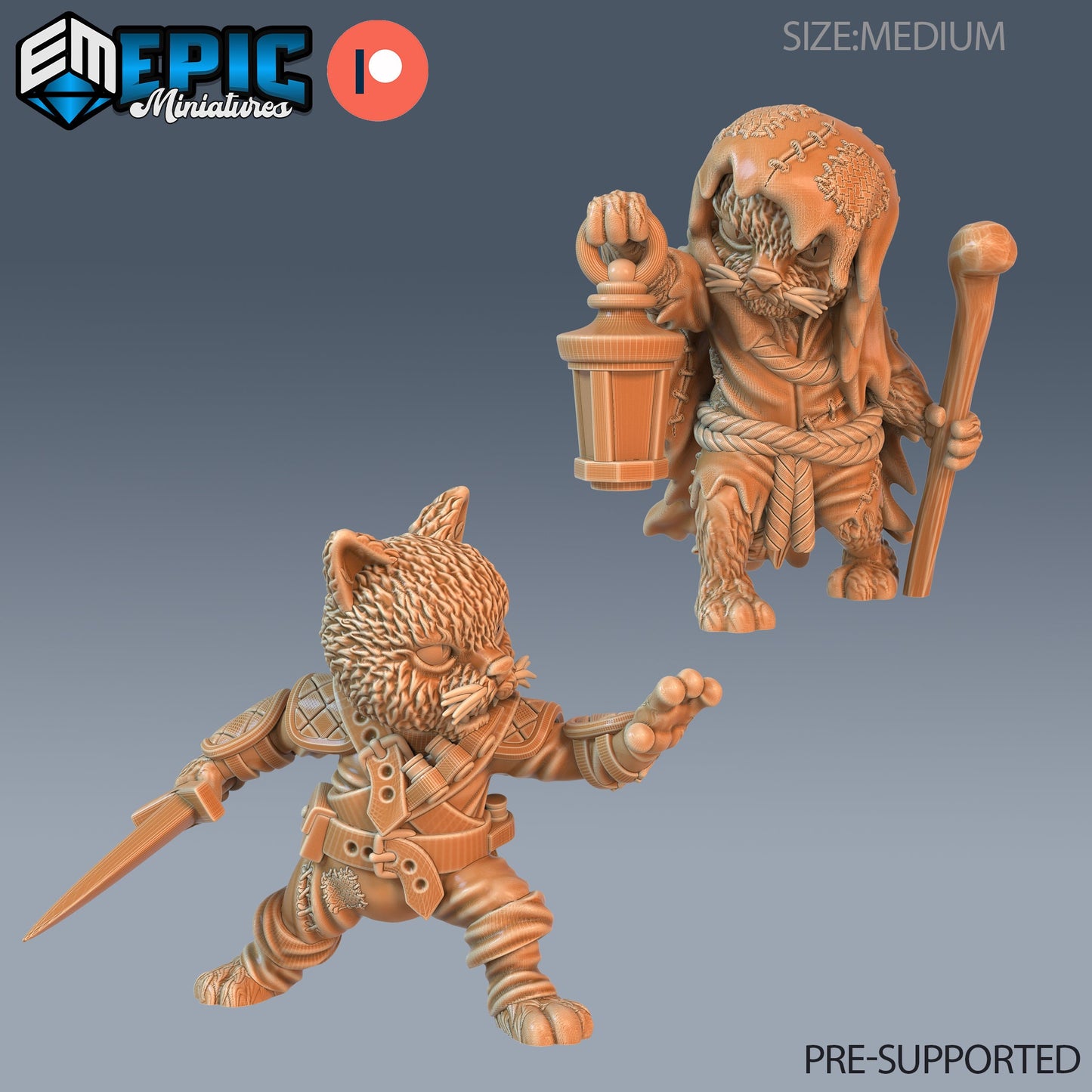 Catfolk | Tabaxi | Medium | 28mm | Wild Winter Holidays | Epic Miniatures