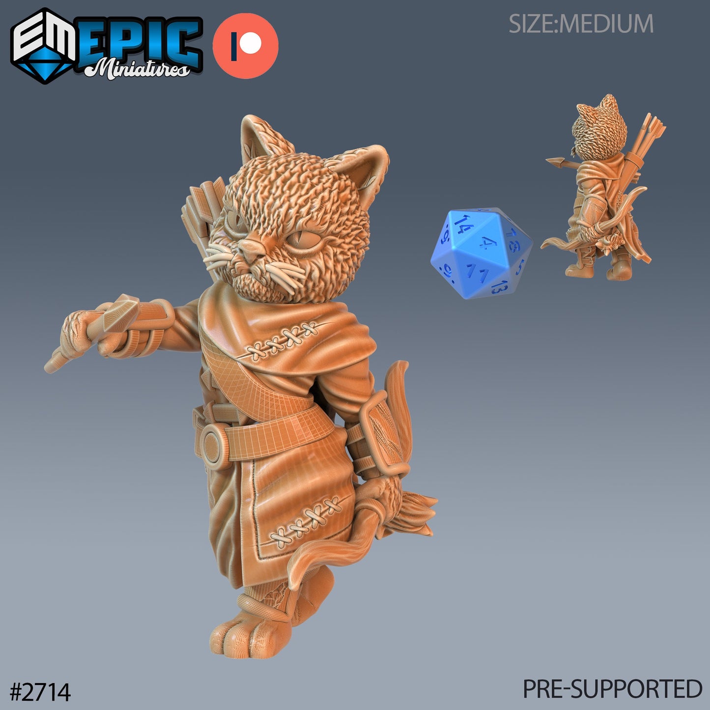 Catfolk | Tabaxi | Medium | 28mm | Wild Winter Holidays | Epic Miniatures