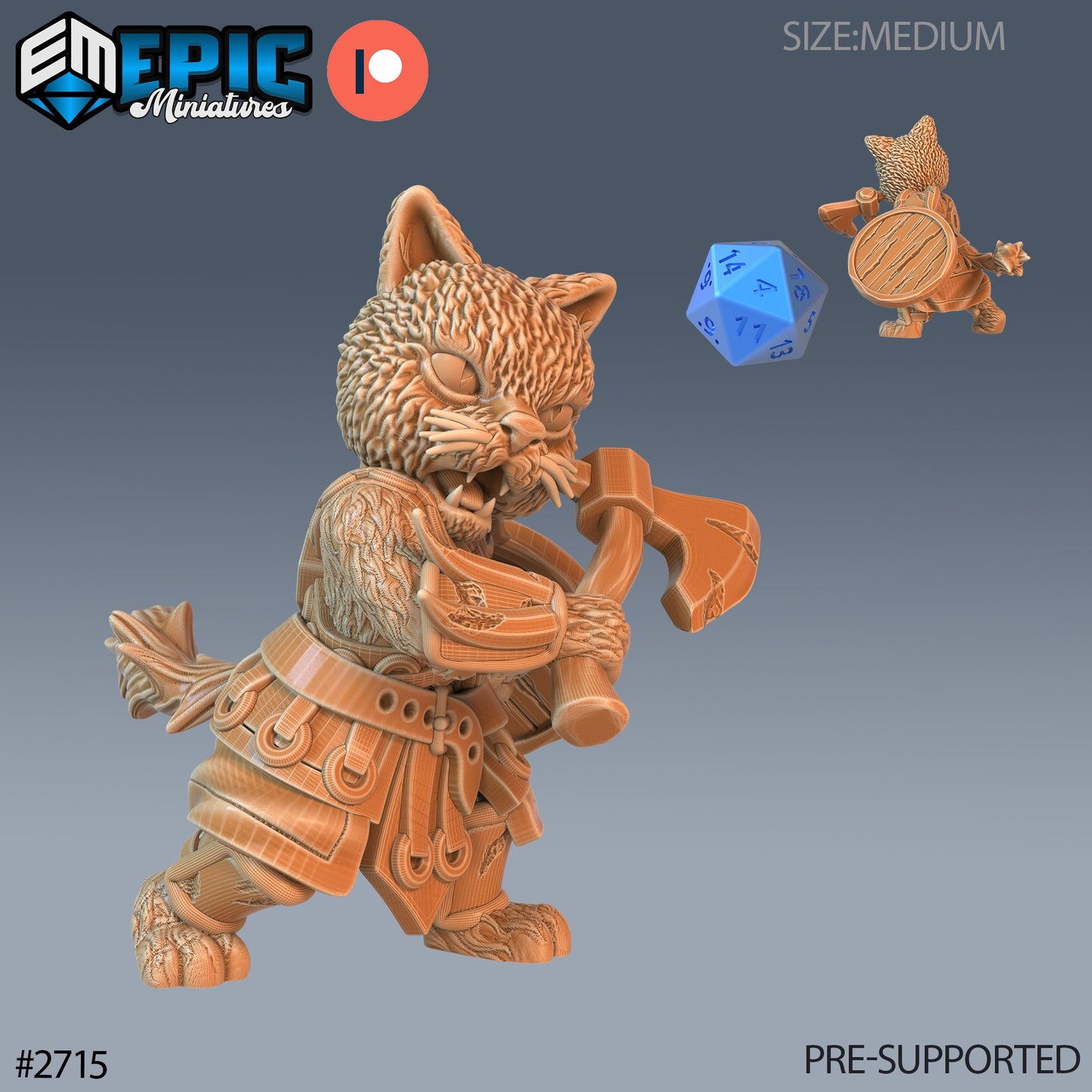 Catfolk | Tabaxi | Medium | 28mm | Wild Winter Holidays | Epic Miniatures