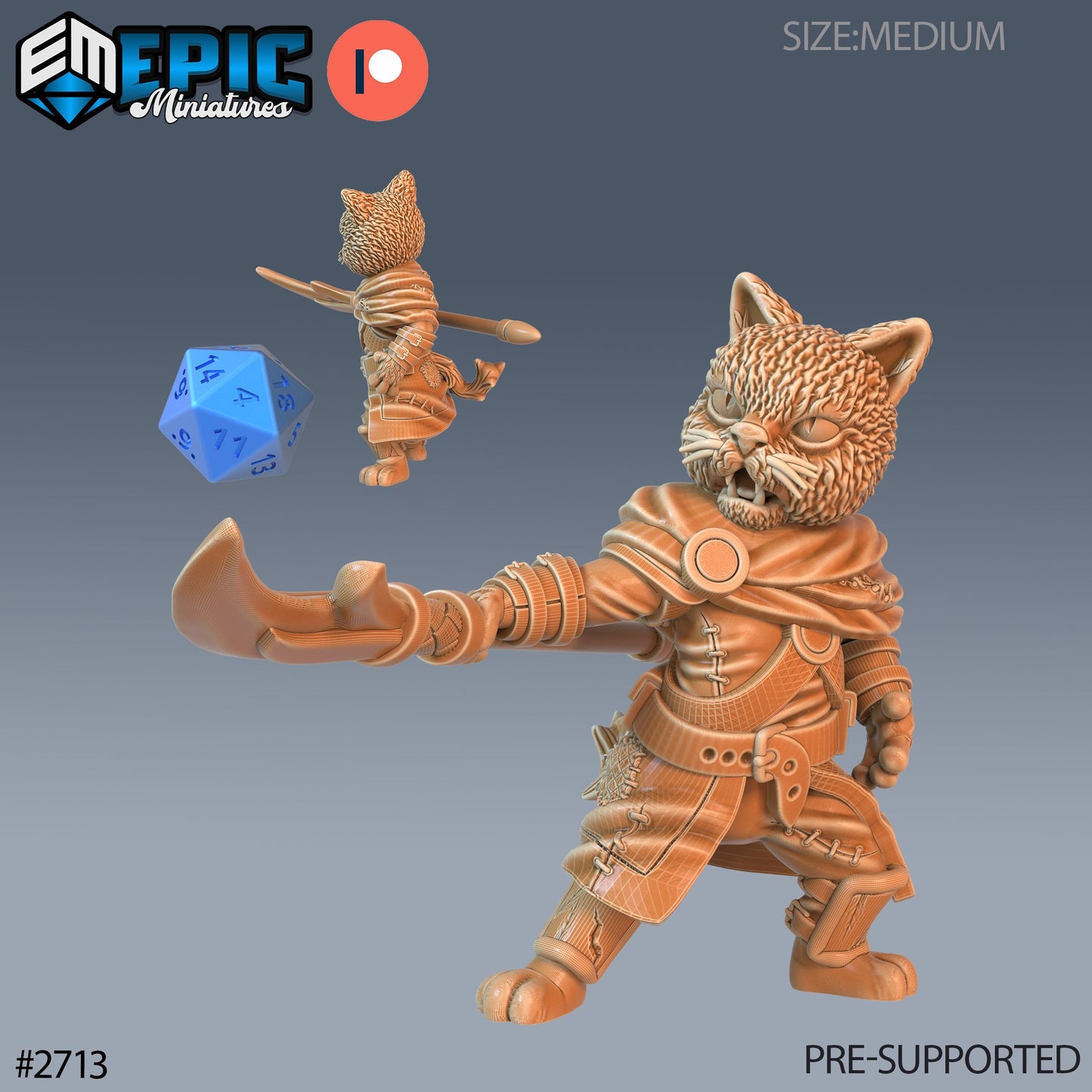 Catfolk | Tabaxi | Medium | 28mm | Wild Winter Holidays | Epic Miniatures