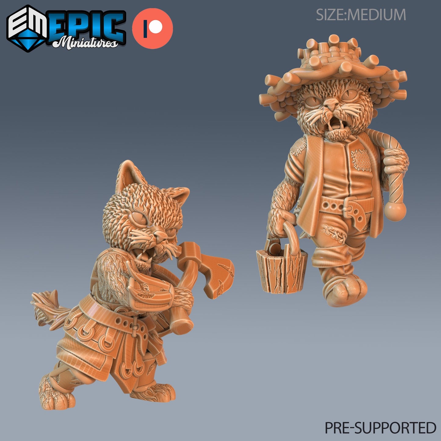 Catfolk | Tabaxi | Medium | 28mm | Wild Winter Holidays | Epic Miniatures