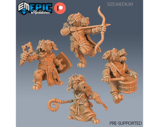 Dogfolk Tribe | 8 Options | Medium | 28mm | Wild Winter Holidays | Epic Miniatures