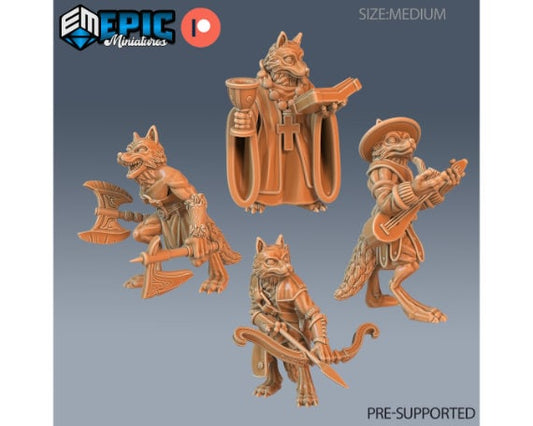 Fox Folk | 8 Options | Medium | 28mm | Wild Winter Holidays | Epic Miniatures