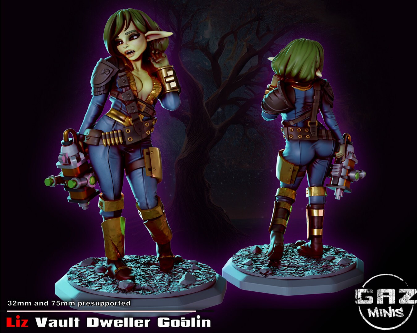 Liz | Vault Dweller Goblin | Medium | 32mm | Gaz Minis