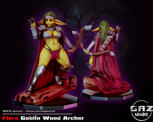 Flora | Goblin Wood Archer | Medium | 32mm | Gaz Minis