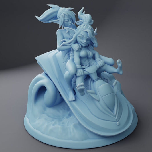 Barb and Jane Jetski | Medium | DND | Twin Goddess Miniatures