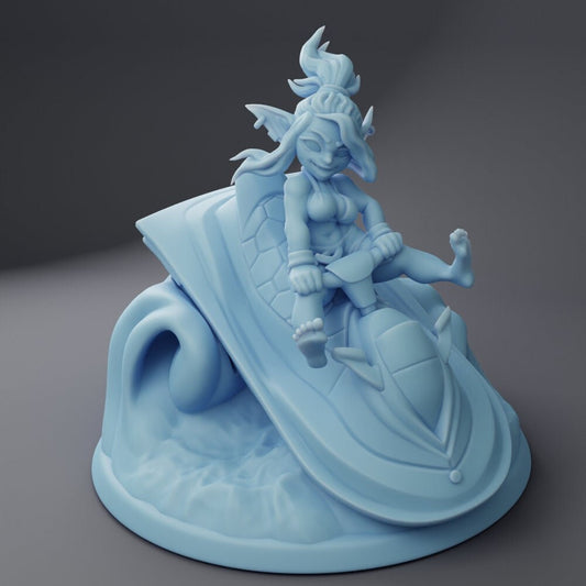 Jane on Jetski | Medium | DND | Twin Goddess Miniatures