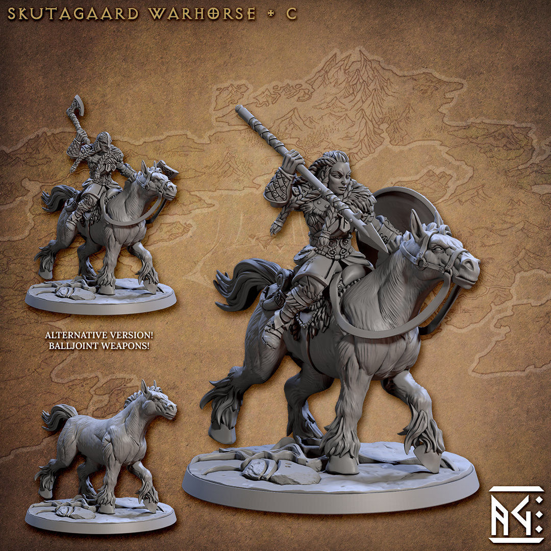 Warhorse Cavalry | 32mm | L | Skutagard Northmen | AG