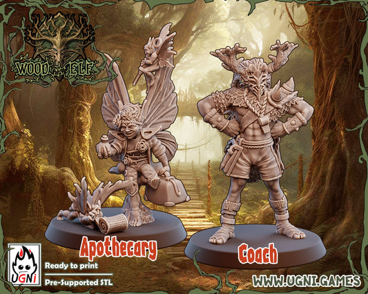 Coach and Apothecary | Support Staff | Fantasy Football | Ugni Miniatures