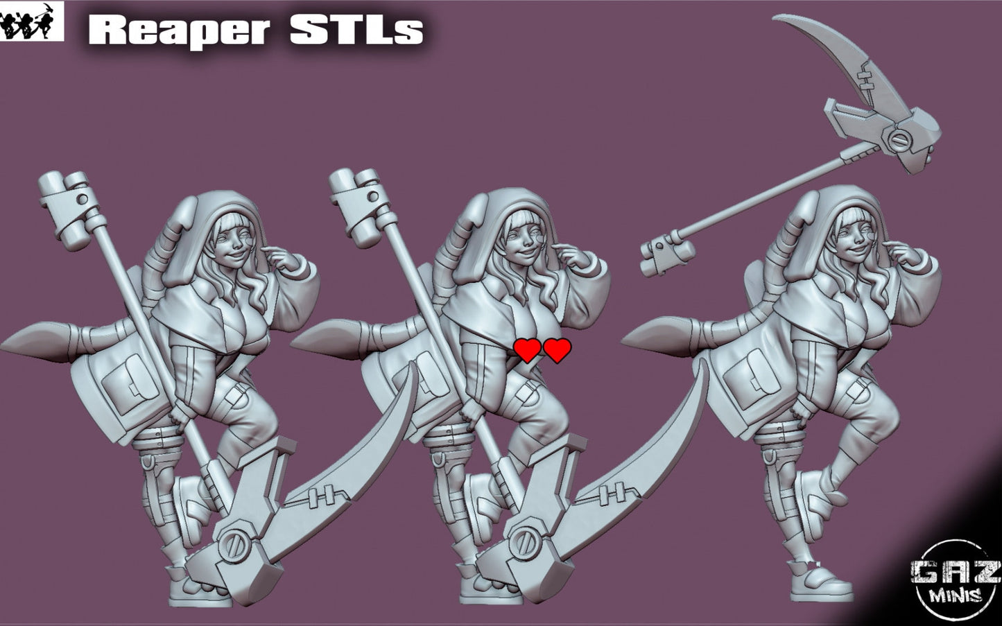 Reaper Lina | Medium | 32mm | Gaz Minis | NSFW Option | Pinup