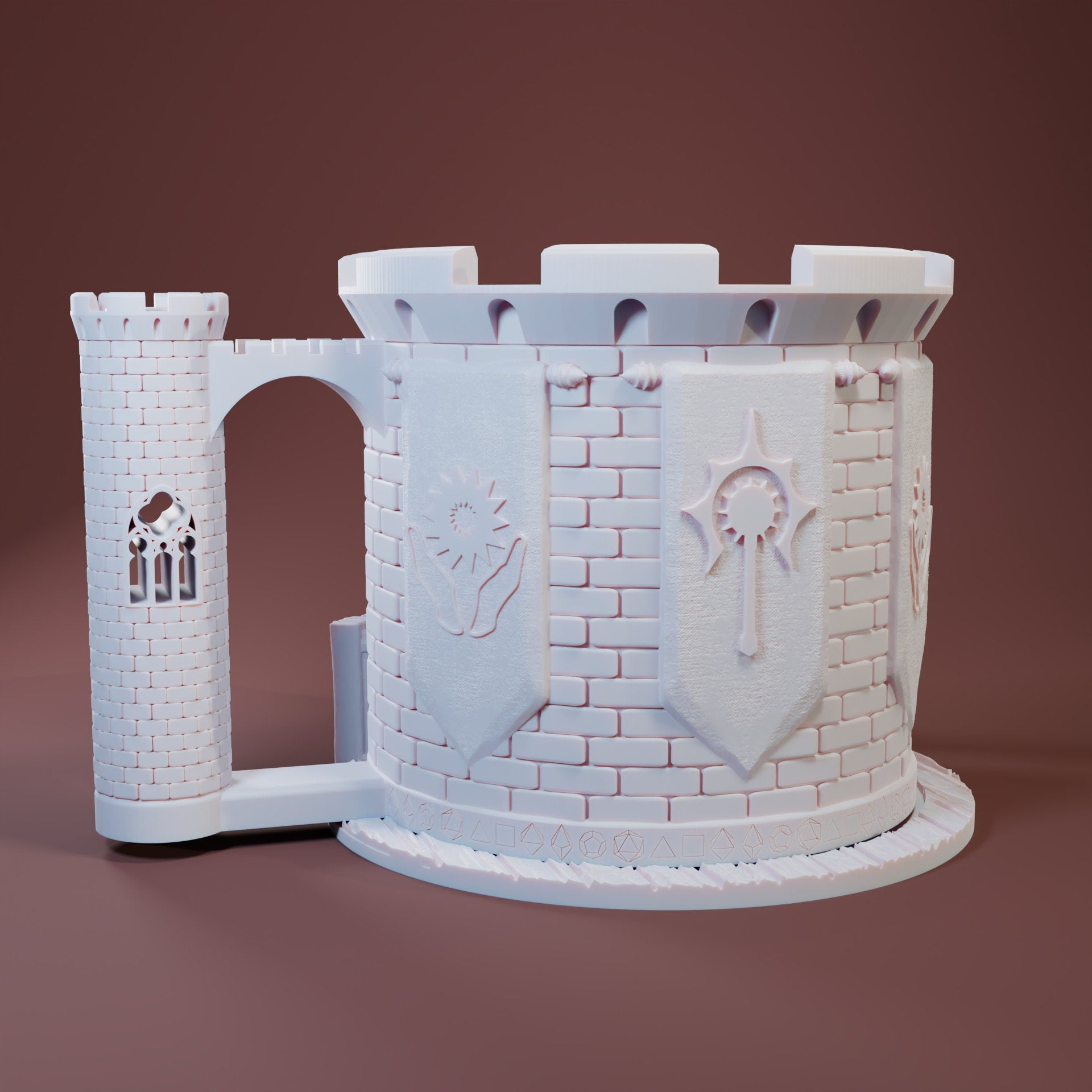 Cleric Dice Mug | Sip & Rollers | Dungeons and Dragons | TTRPG | Health Tracker | Dice Tower | Dungeon Master | Curations by Kira