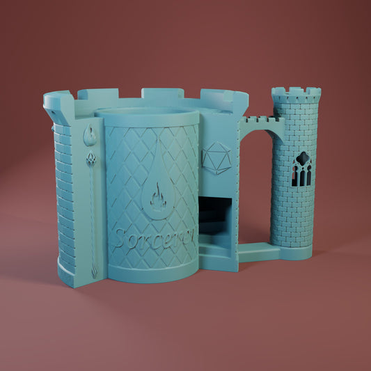 Sorcerer Dice Mug | Sip & Rollers | Dungeons and Dragons | TTRPG | Health Tracker | Dice Tower | Dungeon Master | Curations by Kira